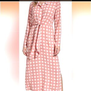 New Calvin Klein Women's Printed Long Sleeve Dress Size M.